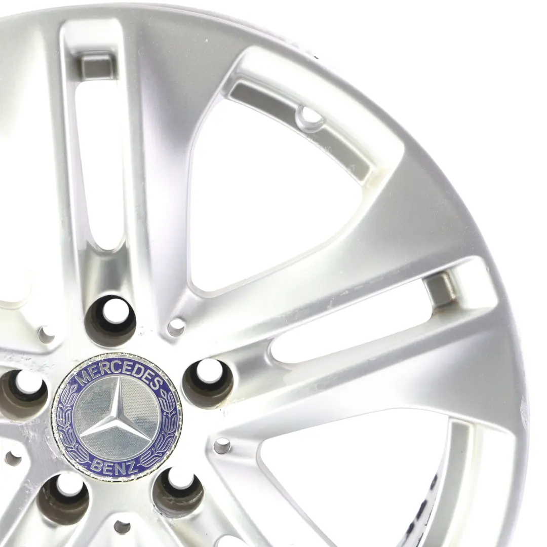 Alloy Wheel Rim 5-Double Spoke 17" ET:48 8J to Mercedes W212 Silver with Part number A2124010902 Mercedes W212 Silver Alloy Wheel Rim 5-Double Spoke 17" ET:48 8J - SKU A2124010902-2 - Part number A2124010902