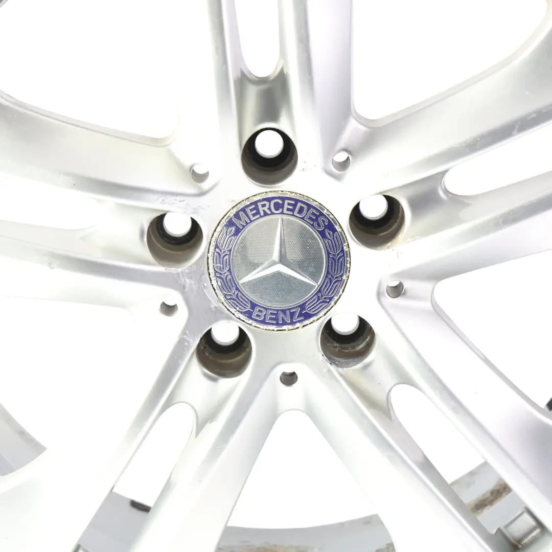 Alloy Wheel Rim 5-Double Spoke 17" ET:48 8J to Mercedes W212 Silver with Part number A2124010902 Mercedes W212 Silver Alloy Wheel Rim 5-Double Spoke 17" ET:48 8J - SKU A2124010902-2 - Part number A2124010902