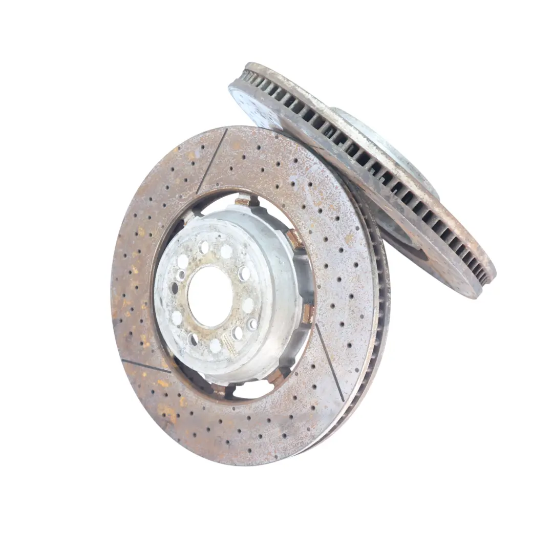 Mercedes C204 C63 AMG Front Brake Disc Rotor Ventilated Set X2 Left Right N/O/S - SKU A2124210512-1 - Part number A2124210512