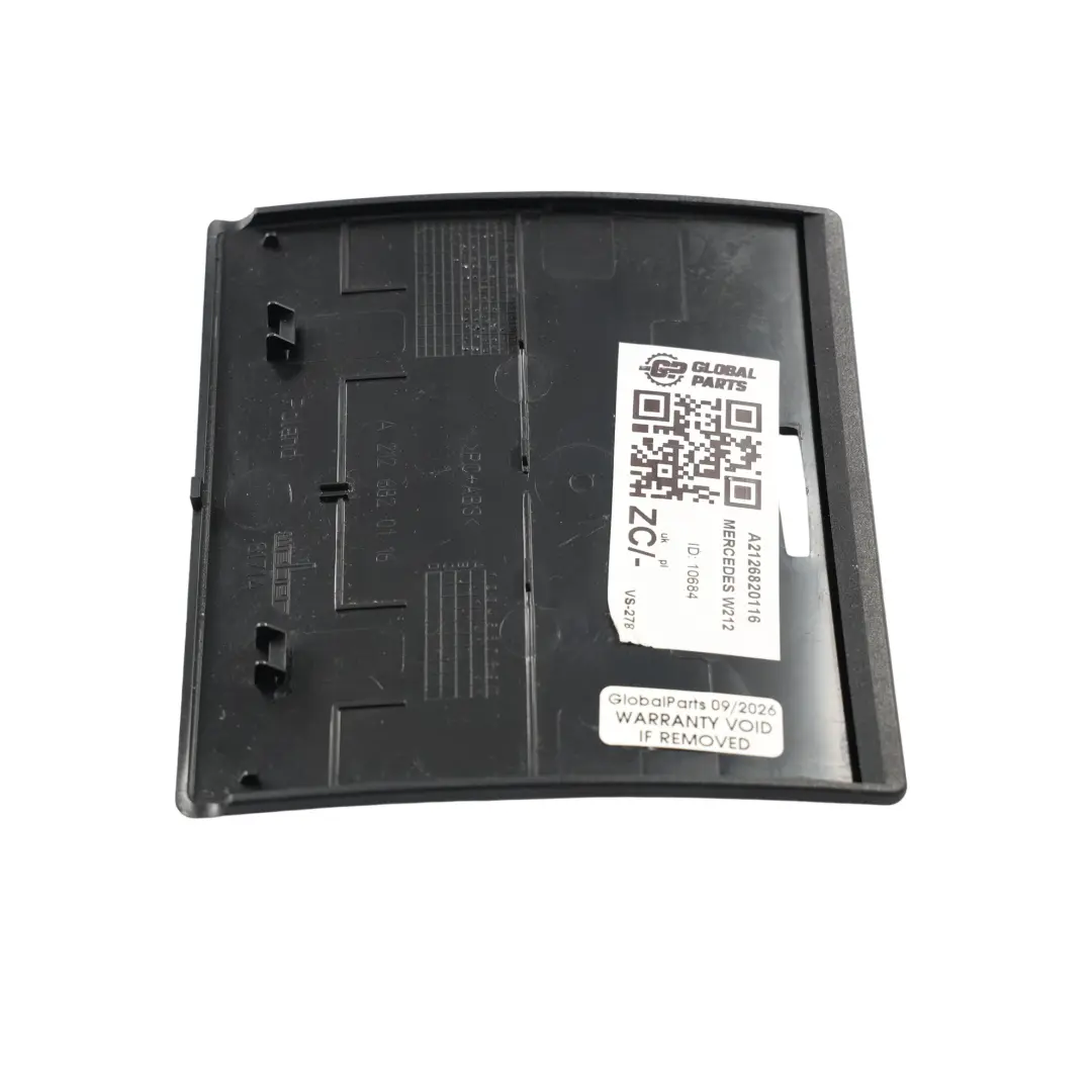 Mercedes W212 S212 Centre Console Ashtray Cover Trim Panel Black - SKU A2126820116 - Part number A2126820116