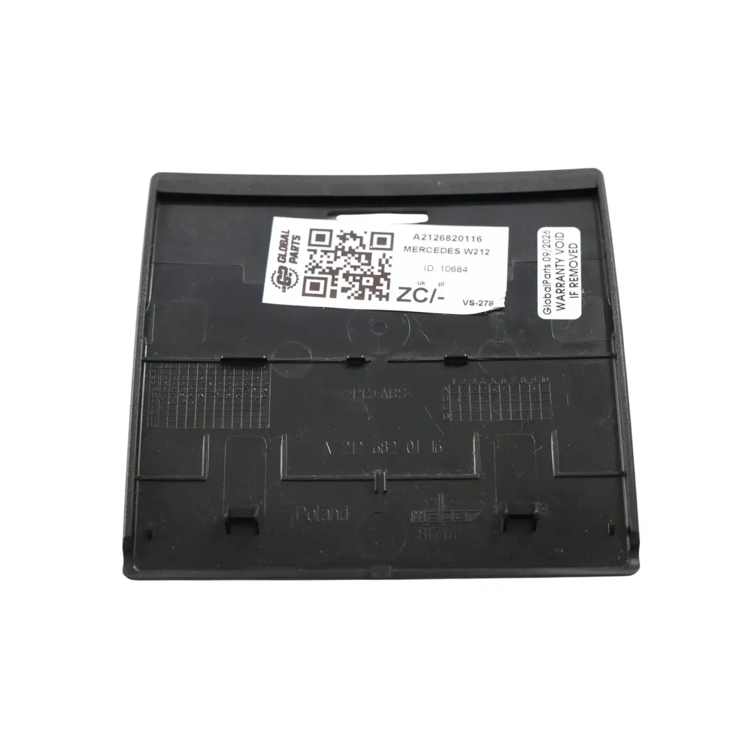 Mercedes W212 S212 Centre Console Ashtray Cover Trim Panel Black - SKU A2126820116 - Part number A2126820116