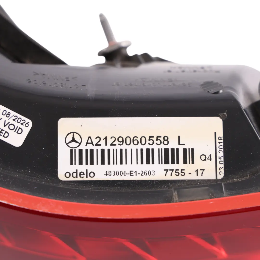 Mercedes W212 Saloon Rear Lamp Tail Light Side Panel Left N/S - SKU A2129060558-1 - Part number A2129060558