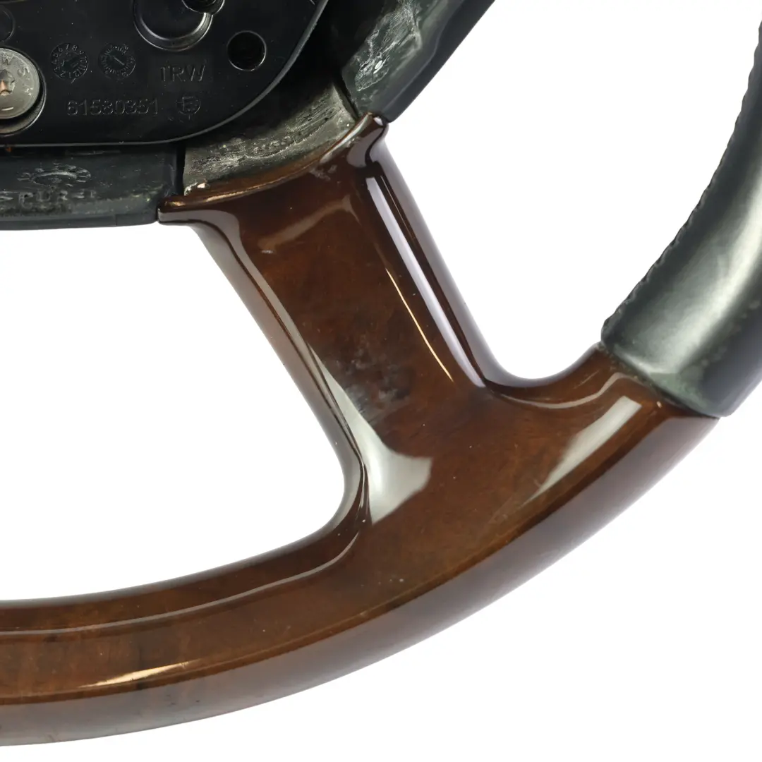 Kierownica Czarna Skóra Drewno do Mercedes C216 W221 o numerze A2214600303 Mercedes C216 W221 Kierownica Czarna Skóra Drewno - SKU A2214600303 - Numer Części A2214600303