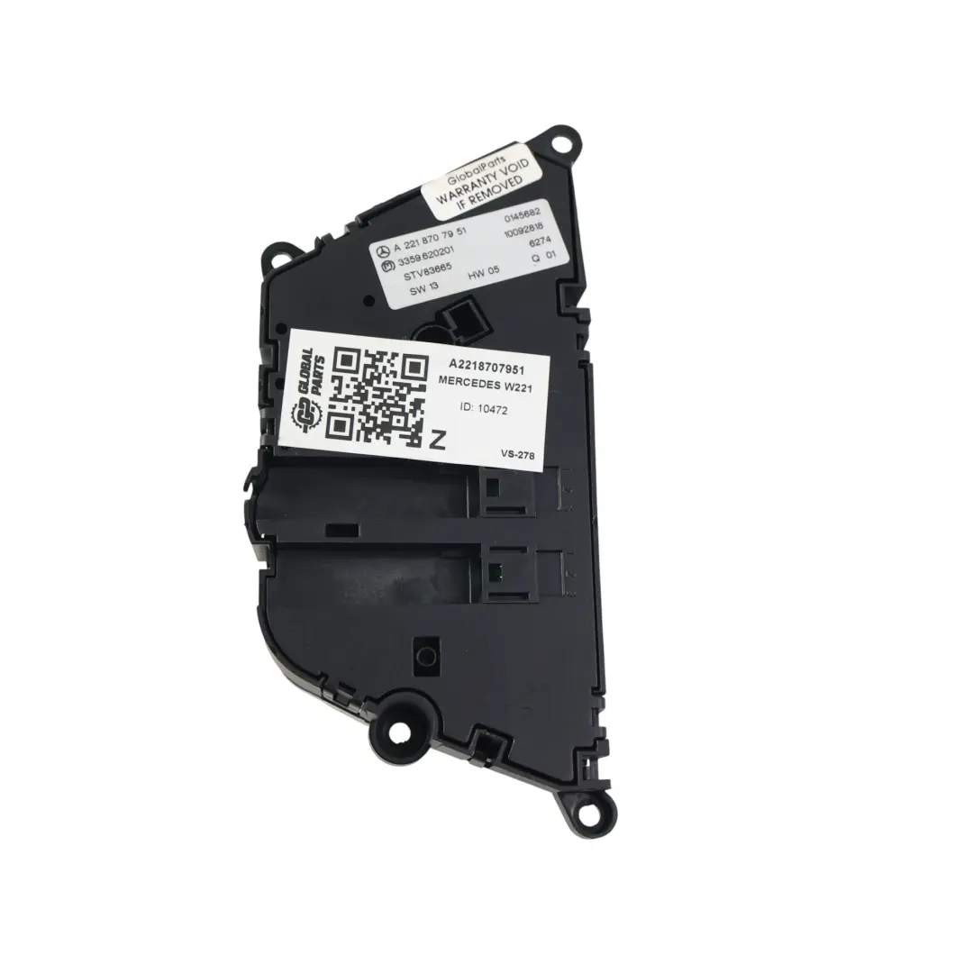 Mercedes W221 Seat Adjustment Control Switch Panel Rear Right O/S - SKU RHD-A2218707951 - Part number A2218707951