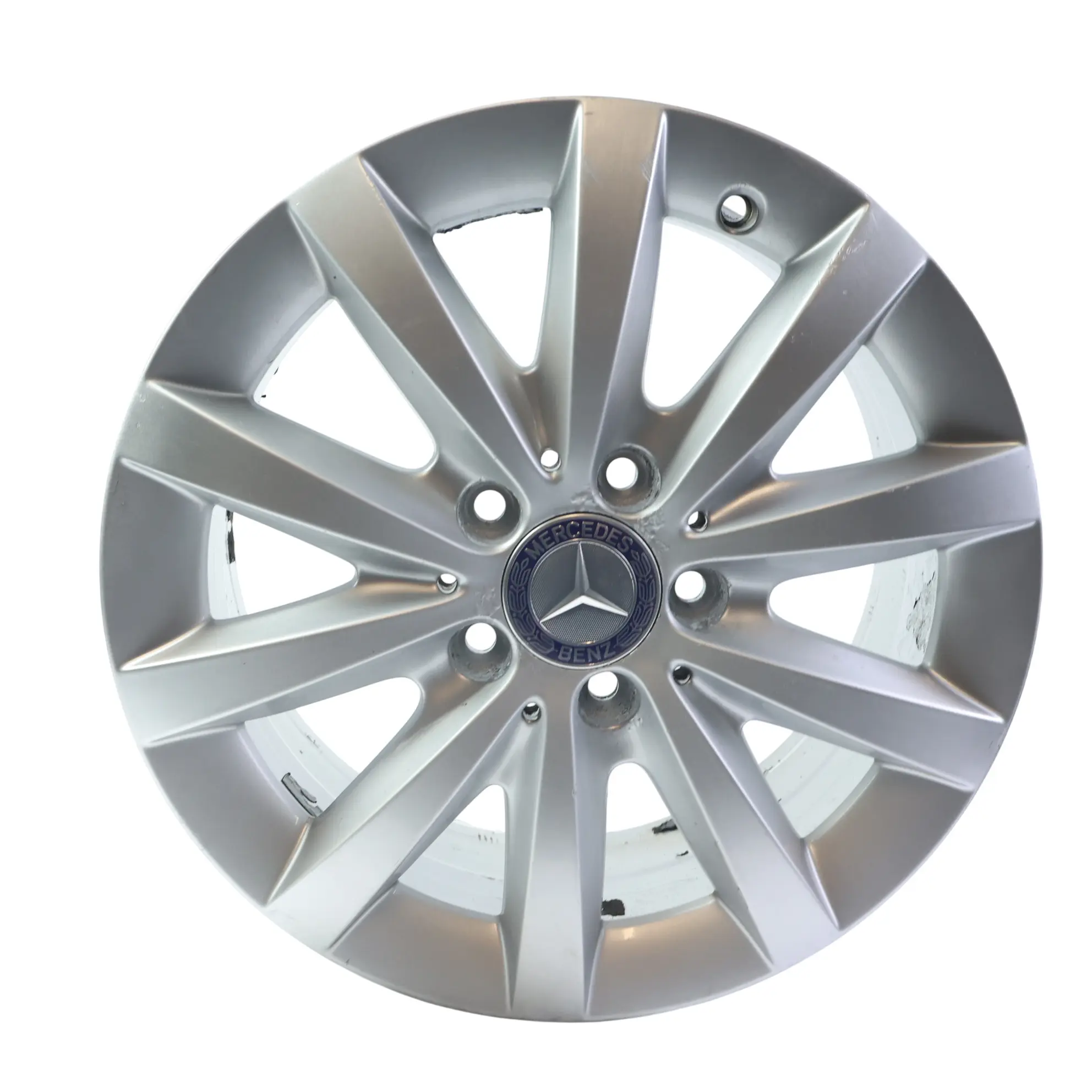 Mercedes W176 W246 Jante Alliage Argentée 10 Rayons 16" ET:49 6,5J A2464010500