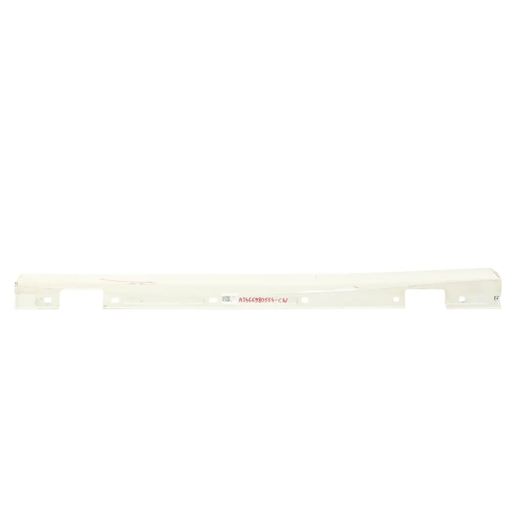  Minigonna laterale Mercedes W117 W176 W246 copriporta Bianco Calcite - 650 - SKU A2466980554-CW - Numero di parte A2466980554