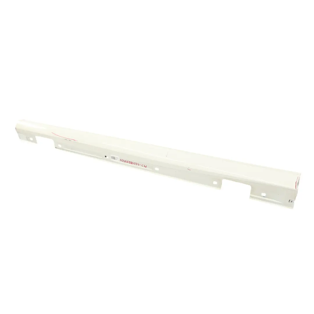 Minigonna laterale Mercedes W117 W176 W246 copriporta Bianco Calcite - 650 per con numero di parte A2466980554 Minigonna laterale Mercedes W117 W176 W246 copriporta Bianco Calcite - 650 - SKU A2466980554-CW - Numero di parte A2466980554
