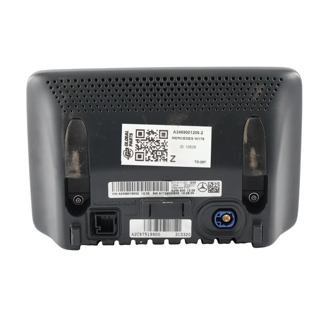 Pantalla Display Central Información Salpicadero para Mercedes W176 W246 con número de pieza A2469001206 Mercedes W176 W246 Pantalla Display Central Información Salpicadero - SKU A2469001206-2 - Número de pieza A2469001206