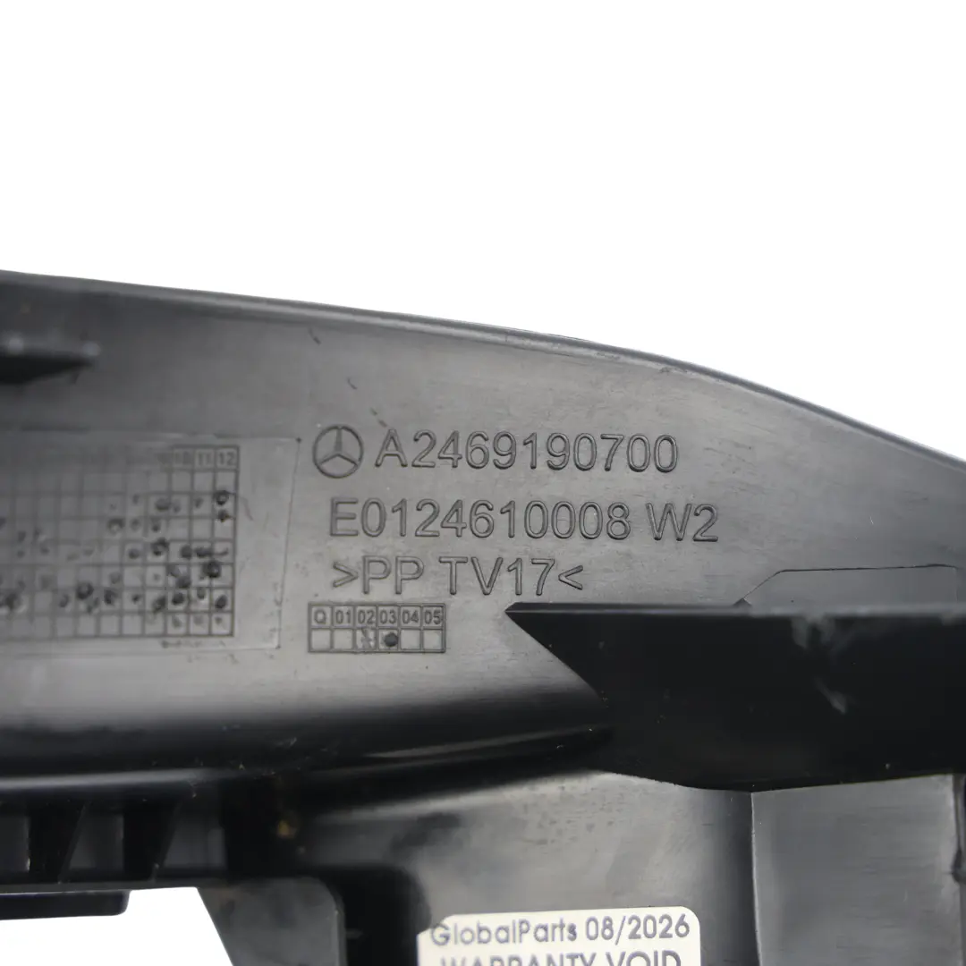 Front Seat Rail Trim Panel Cover Driver Side to Mercedes W246 with Part number A2469190700 Mercedes W246 Front Seat Rail Trim Panel Cover Driver Side - SKU A2469190700 - Part number A2469190700