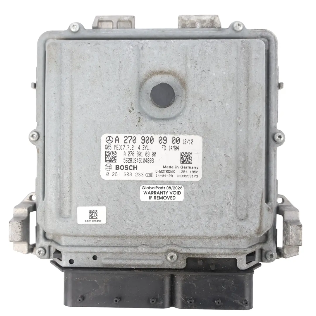 Mercedes W176 A180 270.910 BlueEFFICIENCY 122HP Motor Steuergerät - SKU A2709000900-11 - Teilenummer A2709000900