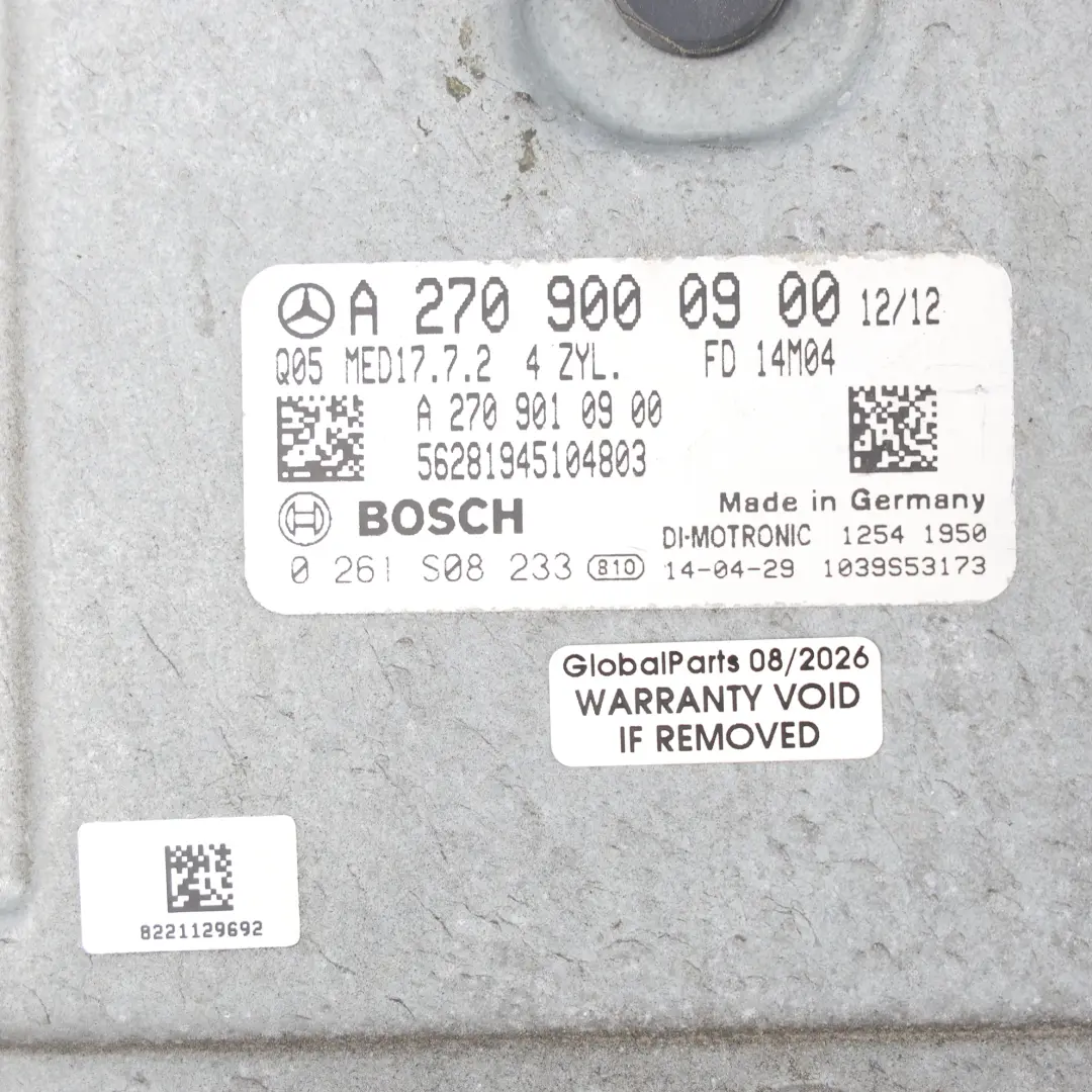 Mercedes W176 A180 270.910 122KM Sterownik Silnika Manualna - SKU A2709000900-11 - Numer Części A2709000900