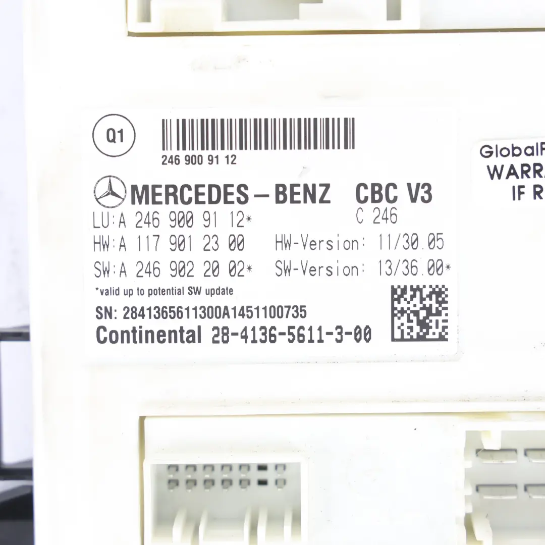 Mercedes W176 A180 270.910 BlueEFFICIENCY 122CH Calculateur Manuelle - SKU A2709000900-11 - Numéro de pièce A2709000900