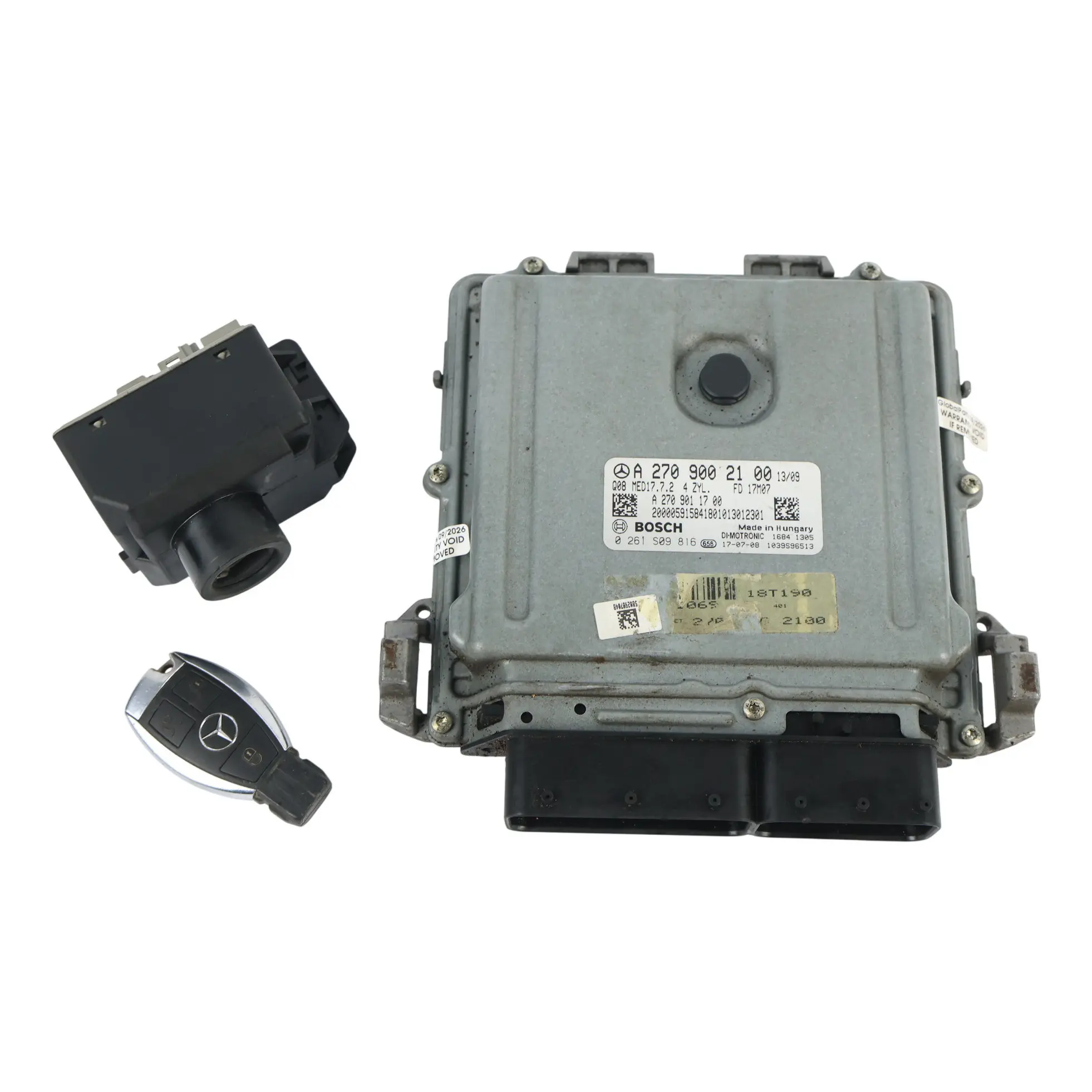 Mercedes C117 CLA45 AMG 4Matic M133.980 Engine Control ECU Kit A2709002100 Key