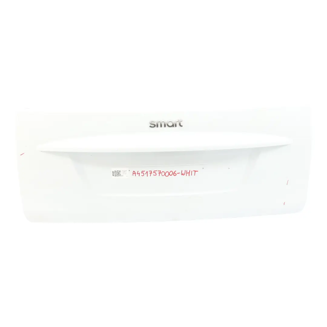 Boot Tailgate Trunk Lid Rear Cover White -EAZ to Smart Fortwo 451 with Part number A4517570006 Smart Fortwo 451 Boot Tailgate Trunk Lid Rear Cover White -EAZ - SKU A4517570006-WHIT - Part number A4517570006