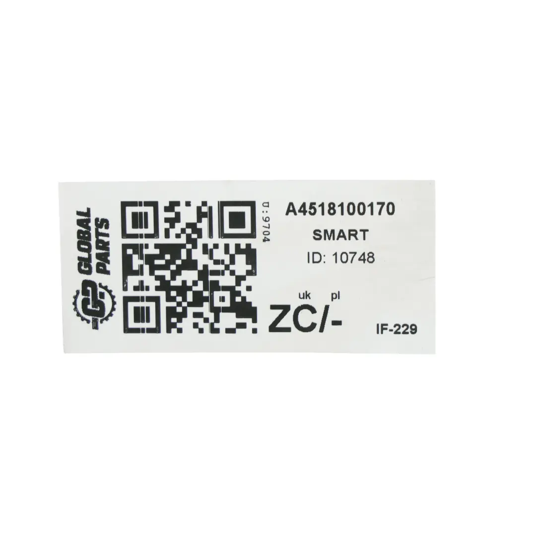 Smart Fortwo 451 Portavasos Consola Central - SKU A4518100170 - Número de pieza A4518100170