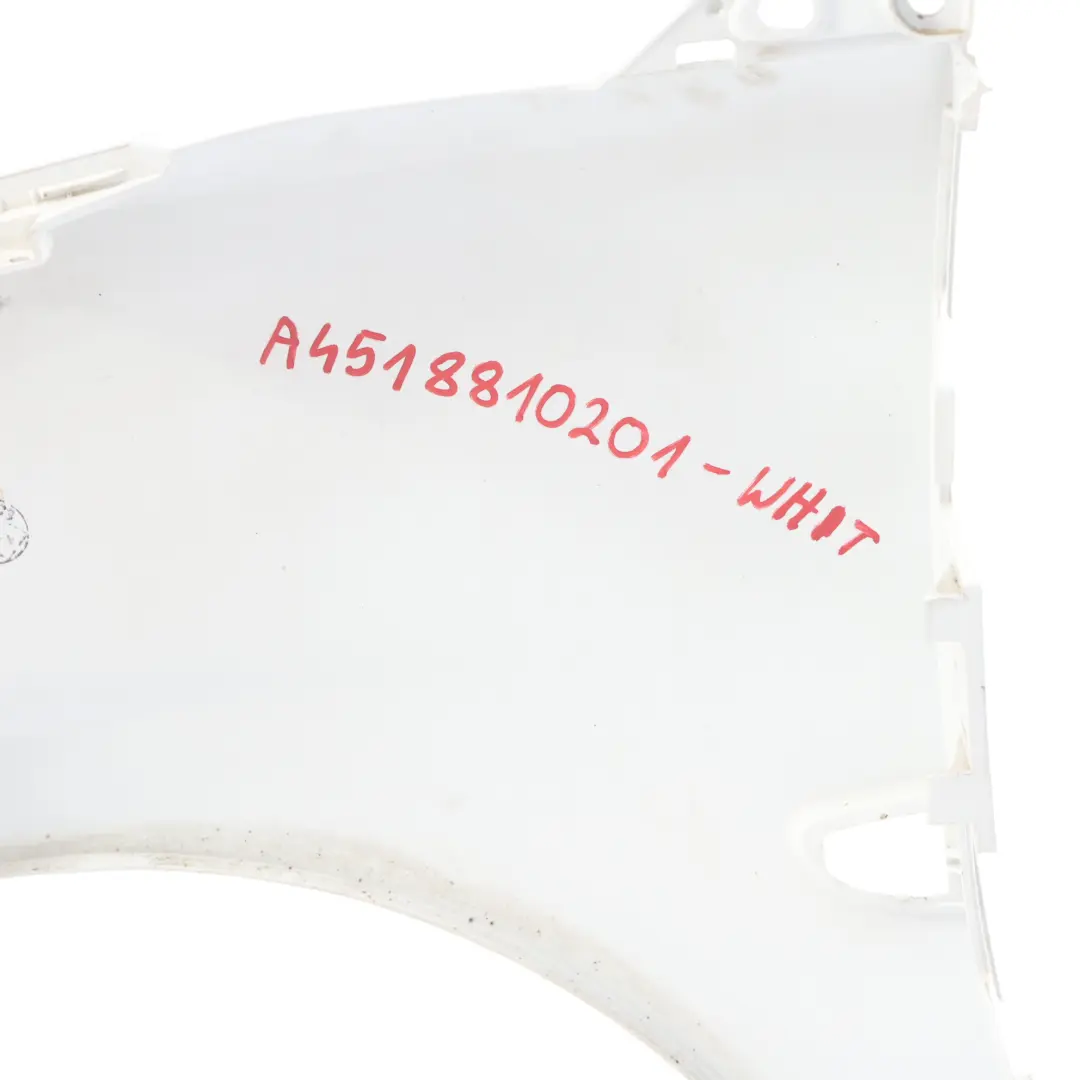 Side Panel Wing Fender Front Right O/S White - EAZ to Smart Fortwo 451 with Part number A4518810201 Smart Fortwo 451 Side Panel Wing Fender Front Right O/S White - EAZ - SKU A4518810201-WHIT - Part number A4518810201