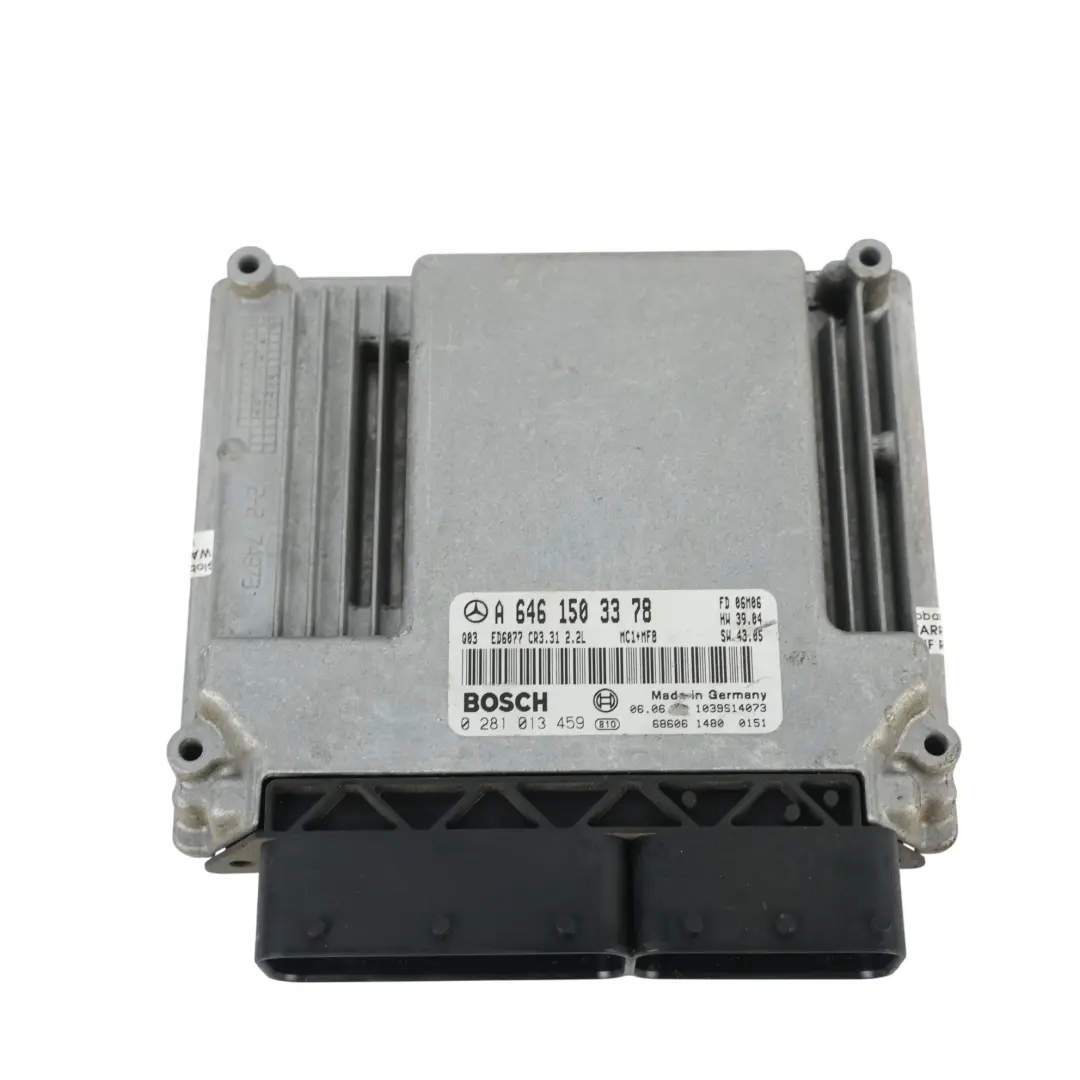Unidad Control Motor ECU 2.1 Diesel CDI Manual para Mercedes W639 con número de pieza A6461503378 Mercedes W639 Unidad Control Motor ECU 2.1 Diesel CDI Manual - SKU A6461503378 - Número de pieza A6461503378