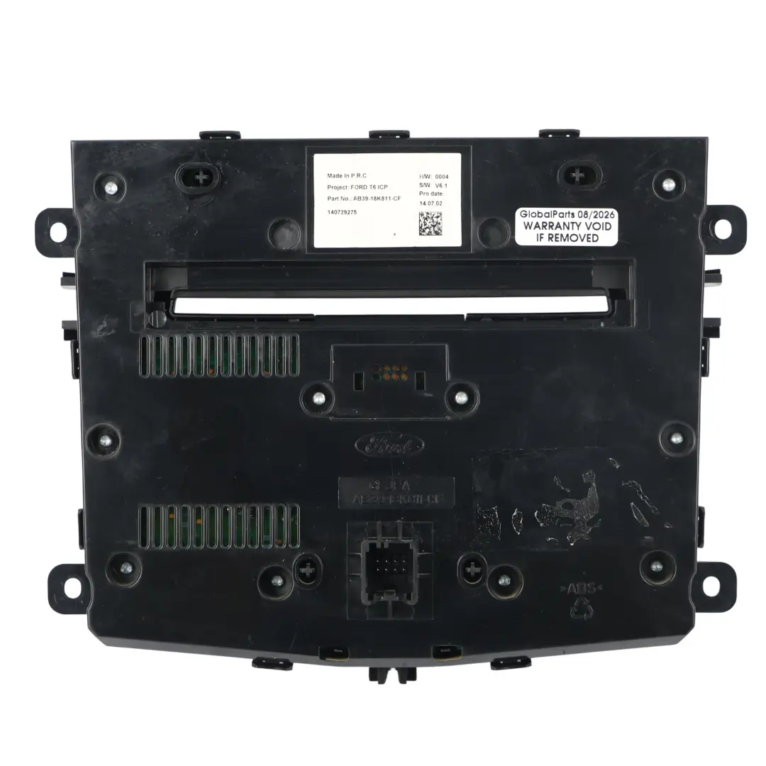 MK3 T6 Radio Heater Control Panel Button Switch to Ford Ranger with Part number AB39-18K811-CF Ford Ranger MK3 T6 Radio Heater Control Panel Button Switch - SKU AB39-18K811-CF - Part number AB39-18K811-CF