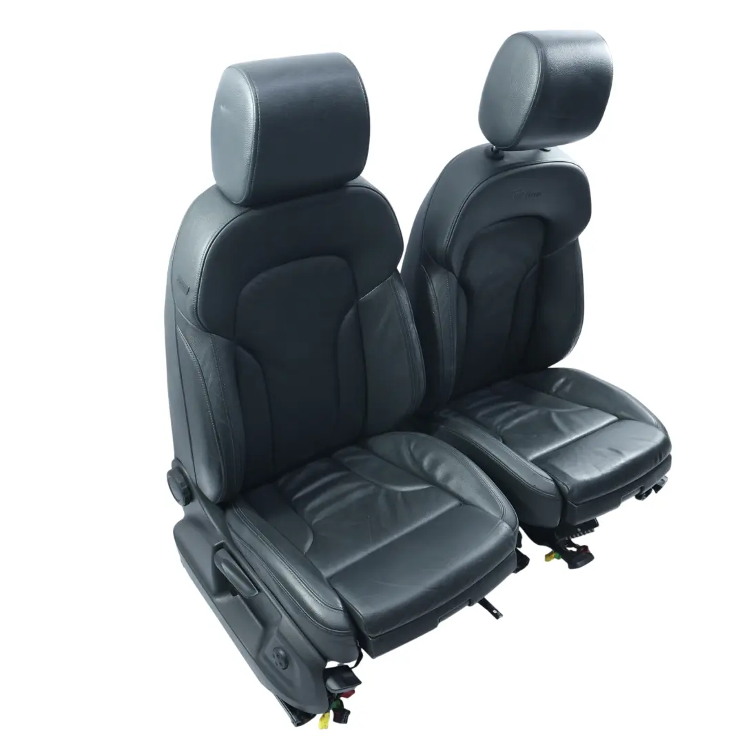 Audi Q5 8R Front Seat Heated Interior Screen Left Right N/O/S SET Leather Black - SKU AUDI-Q5-8R-SEAT-LEFT-RIGHT-SET-LEATHER - Part number AUDI-Q5-8R-SEAT-LEFT-RIGHT-SET-LEATHER