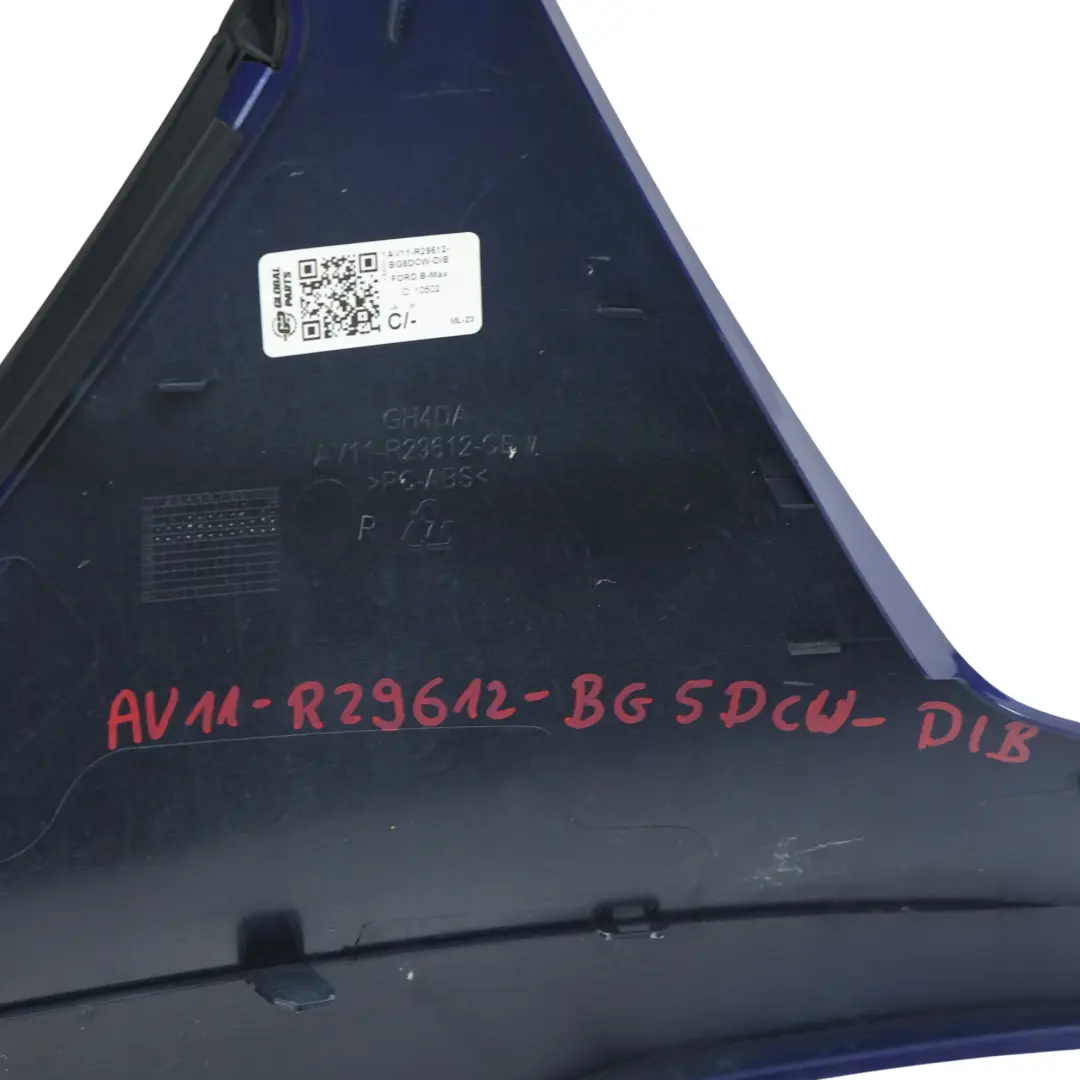 Ford B-Max Body Moulding Quarter Panel Rear Right O/S Deep Impact Blue - J4 - SKU AV11-R29612-BG5DCW-DIB - Part number AV11-R29612-BG5DCW