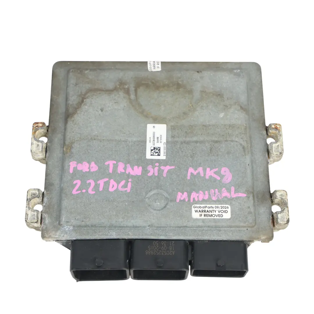 Ford Transit MK7 Motor Steuergerät Modul 2.2 TDCi P8FA 86HP Manuell - SKU BK2112A650AC-4 - Teilenummer BK2112A650AC