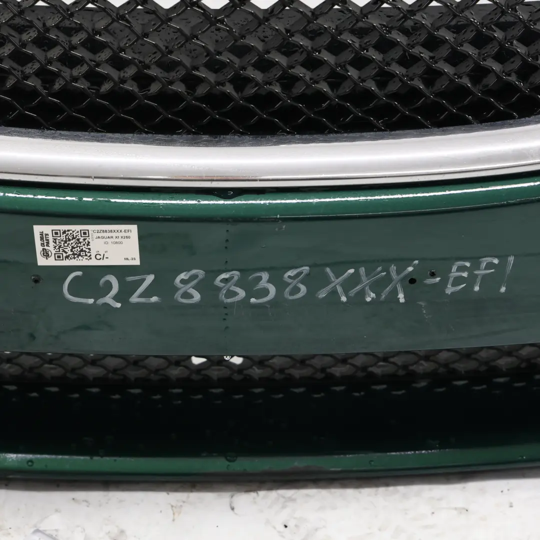 XF250 Front Bumper Covering Trim Panel Emerald Fire - 2074 to Jaguar with Part number C2Z8838XXX Jaguar XF250 Front Bumper Covering Trim Panel Emerald Fire - 2074 - SKU C2Z8838XXX-EFI - Part number C2Z8838XXX
