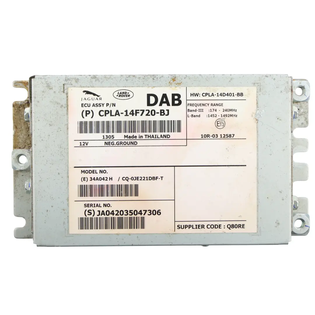 DAB Tuner Radio Control Unit Module to Range Rover Sport L494 with Part number CPLA-14F720-BJ Range Rover Sport L494 DAB Tuner Radio Control Unit Module - SKU CPLA-14F720-BJ - Part number CPLA-14F720-BJ