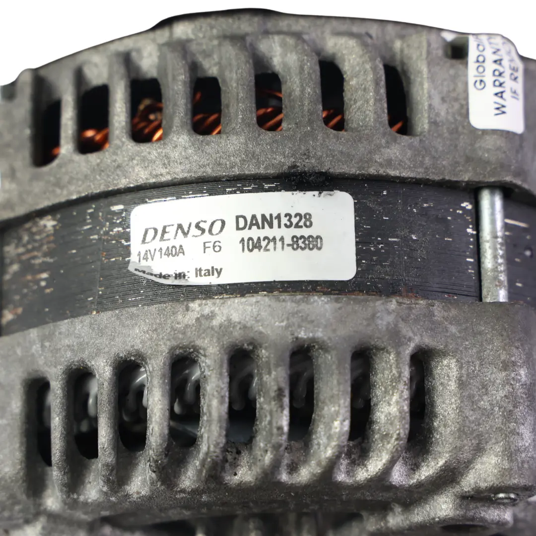  Inny Audi A1 8X Denso Alternador Generador 14V 140A 104211-8380 - SKU DAN1328 - Número de pieza DAN1328
