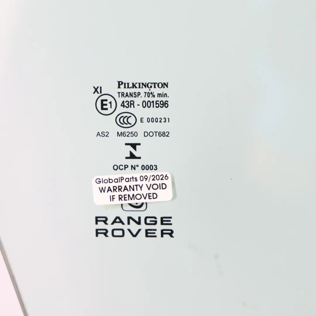 Range Rover Sport L494 Front Door Window Glass Glazing AS2 Right O/S LR043854 - SKU DK6221596AD - Part number DK6221596AD