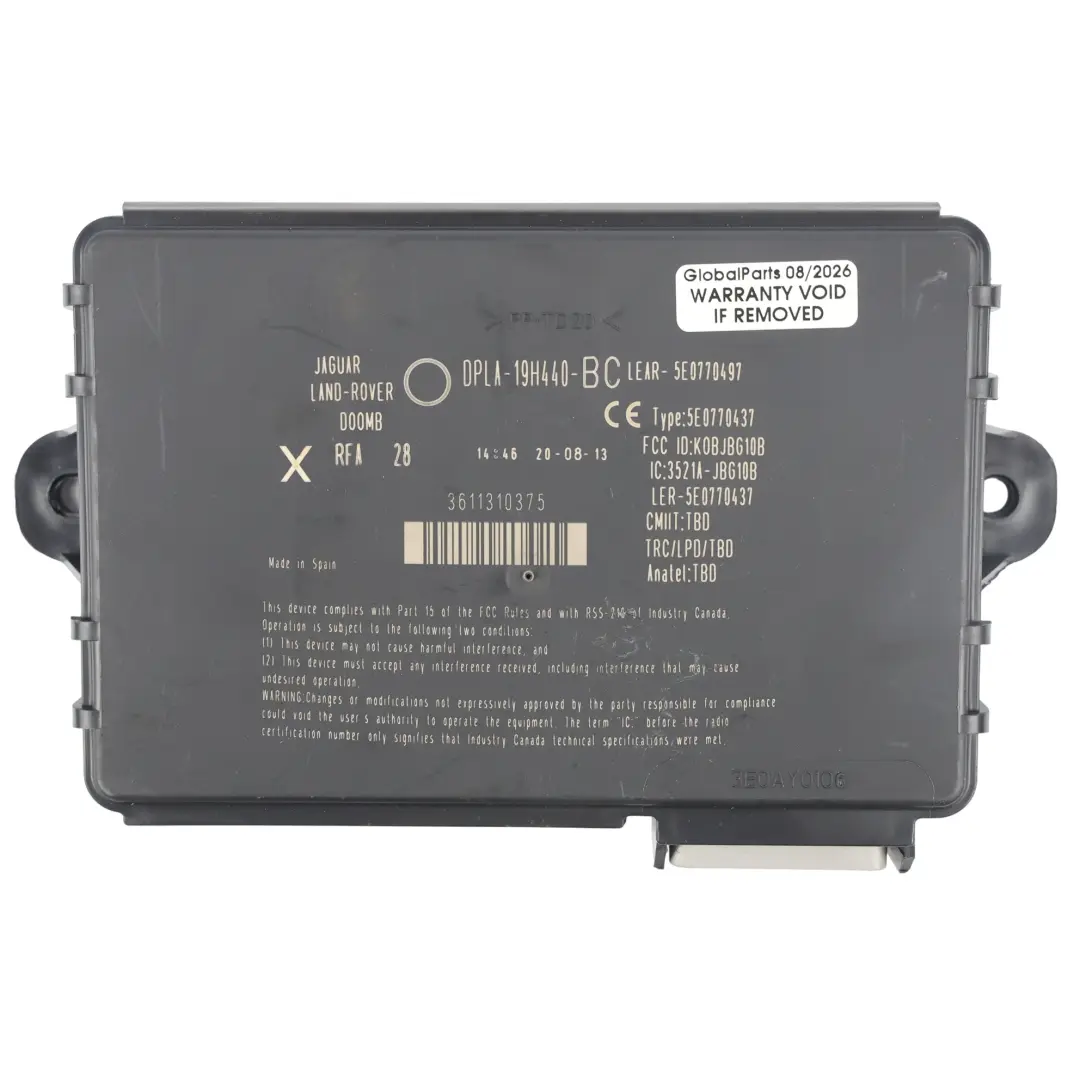 Module Contrôle Accès Sans Clé pour Land Rover Range Rover Sport L494 à propos du numéro de pièce DPLA-19H440-BC Land Rover Range Rover Sport L494 Module Contrôle Accès Sans Clé - SKU DPLA-19H440-BC - Numéro de pièce DPLA-19H440-BC