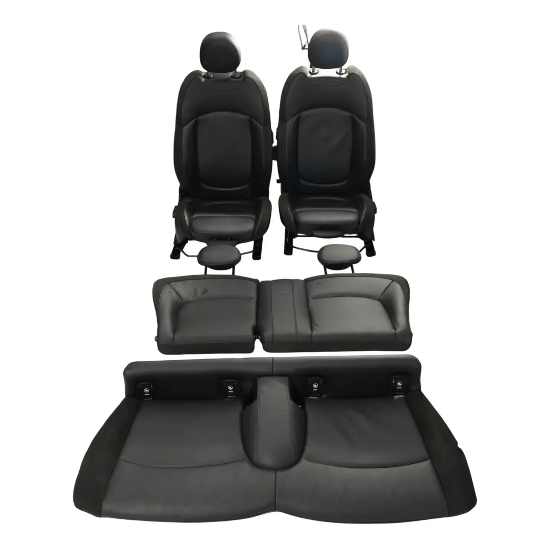 Mini F56 Asientos Deportivos Calefactables Piel Negro Carbón Delanteros Traseros - SKU F56-SPORT-CARBONBLACK-LEATHER-SEATS-1 - Número de pieza F56-SPORT-CARBONBLACK-LEATHER-SEATS