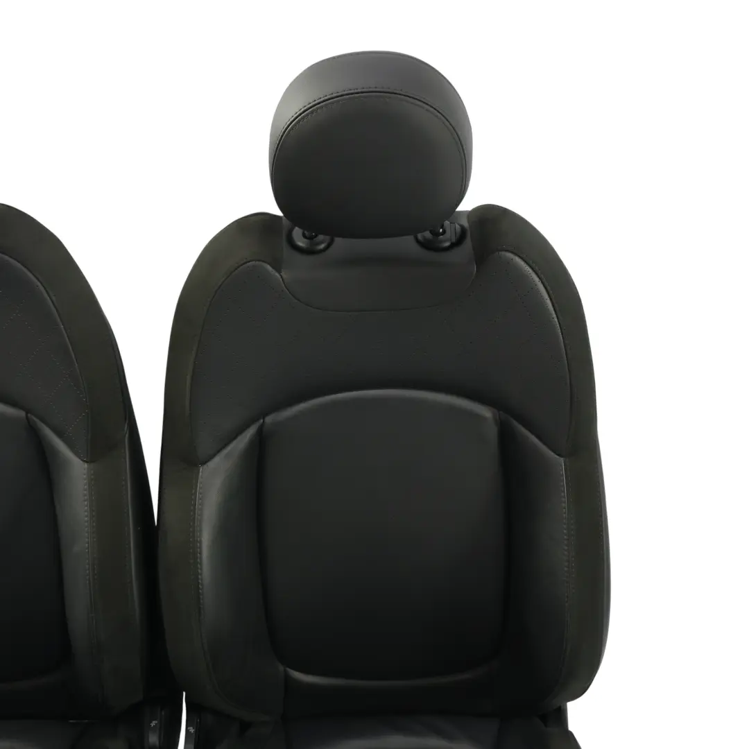 Mini F56 Heated Sport Seats Leather Cross Punch Carbon Black Set Front Rear Seat - SKU F56-SPORT-CARBONBLACK-LEATHER-SEATS-1 - Part number F56-SPORT-CARBONBLACK-LEATHER-SEATS