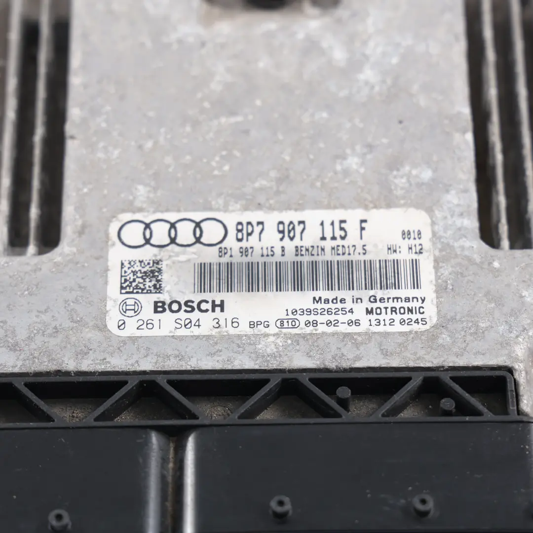 BZB 160HP Centralina Motore ECU Manuale per Audi A3 8P 1.8 TFSI con numero di parte 8P7907115F Audi A3 8P 1.8 TFSI BZB 160HP Centralina Motore ECU Manuale - SKU 8P7907115F-1 - Numero di parte 8P7907115F