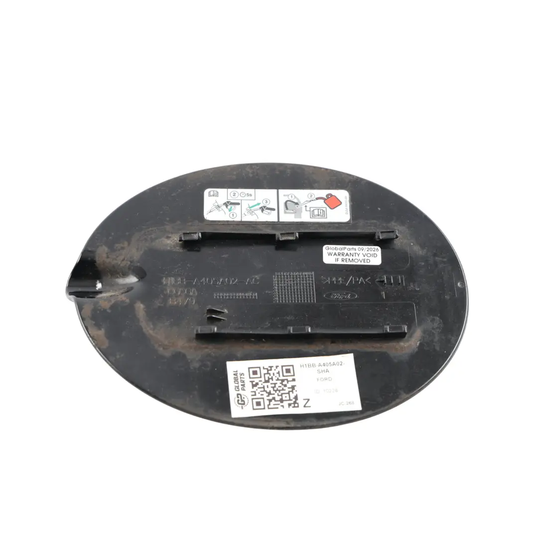 Fiesta MK8 Fuel Filler Flap Door Shadow Black - G1 H1BB-A405A02-AB - SKU H1BB-A405A02-AC-SHA - Part number H1BB-A405A02-AC