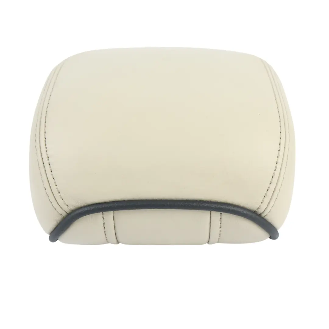Land Rover L322 Poggiatesta Sedile Anteriore Copertura Pelle Avorio Nero - SKU HVB000101-1 - Numero di parte HVB000101