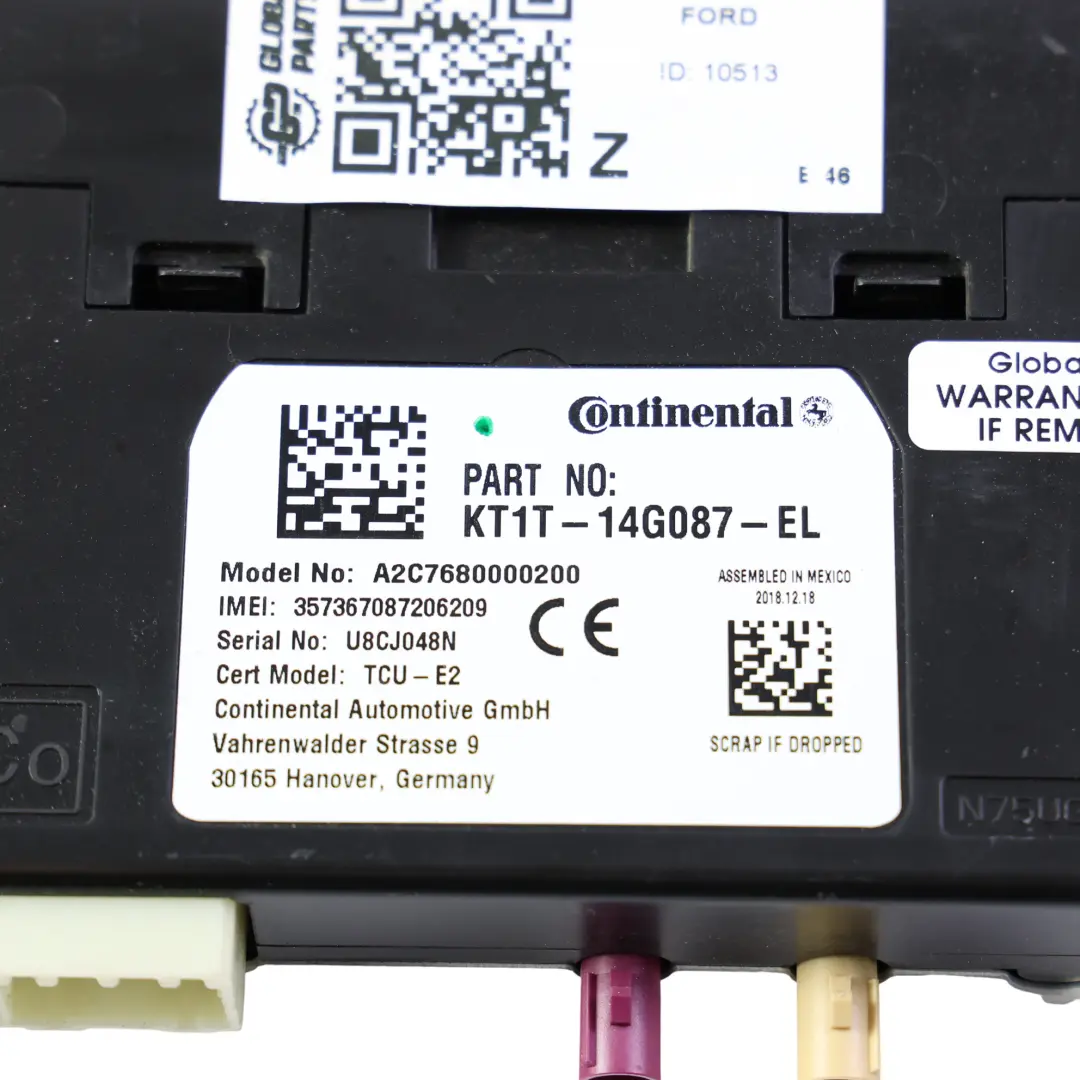 Mk8 Moduł Sterownik Bluetooth 1.0 EcoBoost do Ford Fiesta o numerze KT1T-14G087-EL Ford Fiesta Mk8 Moduł Sterownik Bluetooth 1.0 EcoBoost - SKU KT1T-14G087-EL - Numer Części KT1T-14G087-EL
