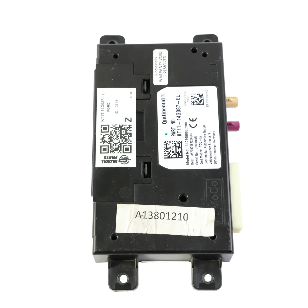 Ford Fiesta Mk8 Bluetooth Control Module Unit ECU 1.0 EcoBoost - SKU KT1T-14G087-EL - Part number KT1T-14G087-EL