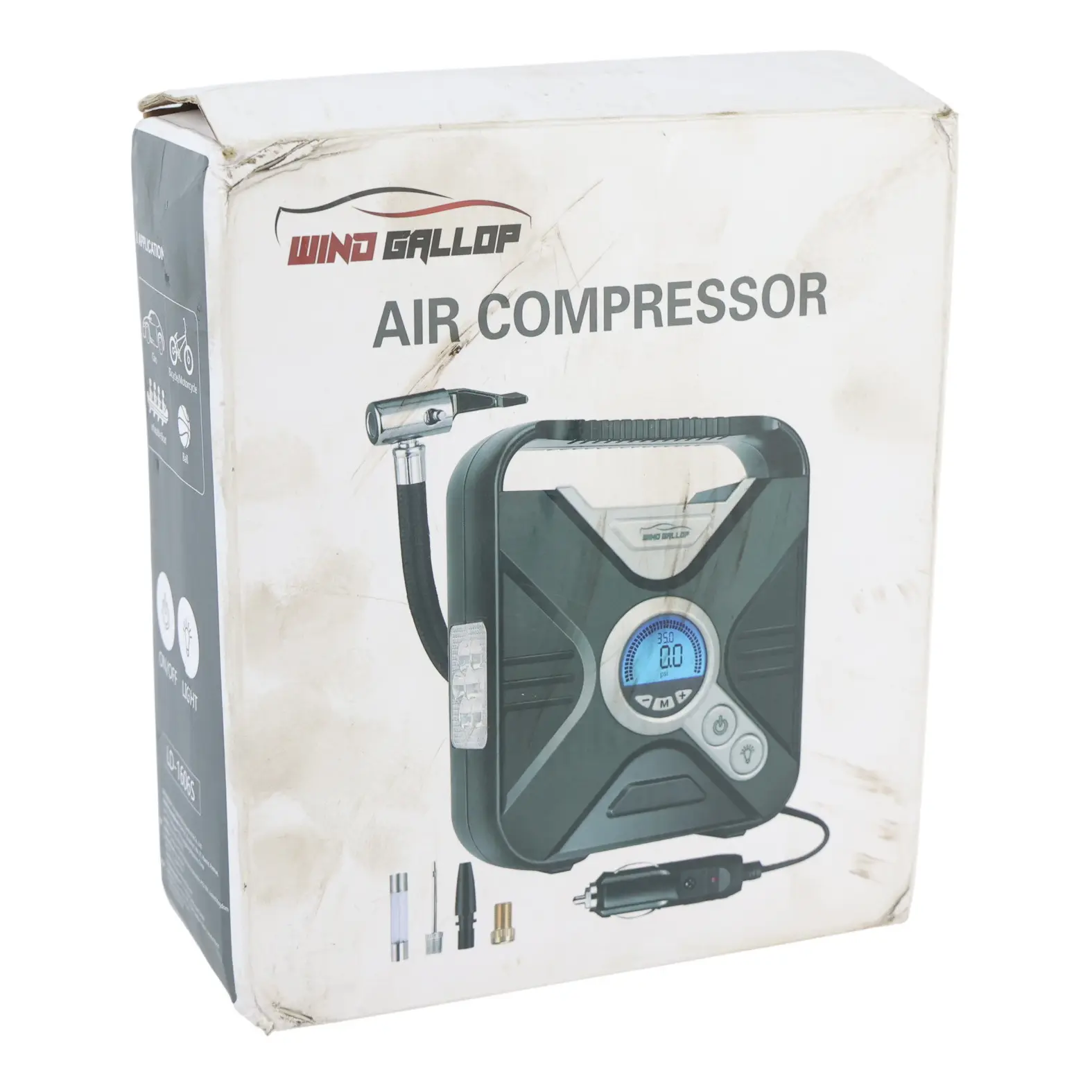Inny Compressore Aria Elettrico Auto 12V Gonfiatore Pneumatici LD-1606S