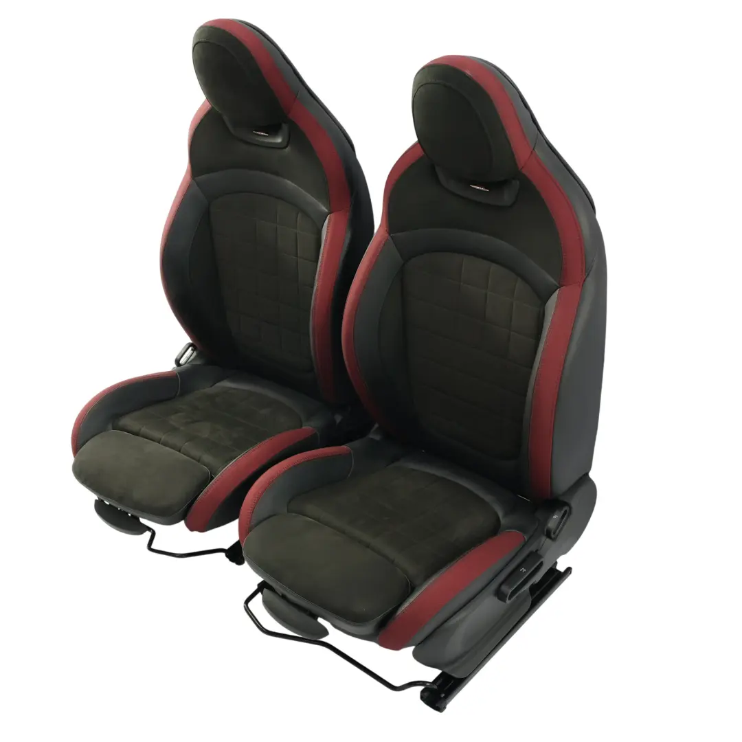 Heated Sport Seats Dinamica Leather Black Red GSE1 to Mini F56 John Cooper Works with Part number 7559947 Mini F56 John Cooper Works Heated Sport Seats Dinamica Leather Black Red GSE1 - SKU MINI-F56-JCW-SEATS-SET-DINAMICA-RED-GSE1-1 - Part number 7559947