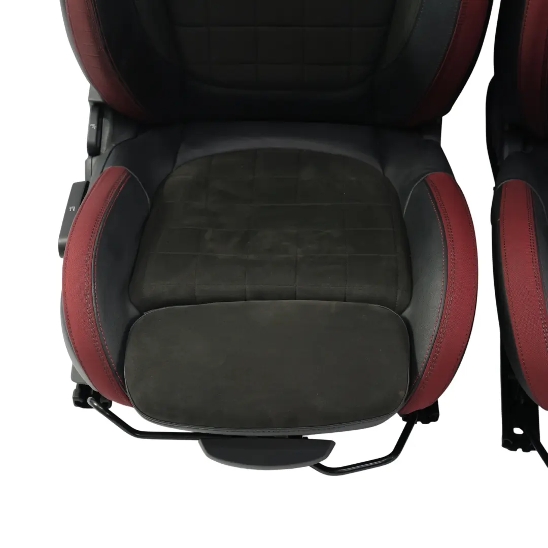 Heated Sport Seats Dinamica Leather Black Red GSE1 to Mini F56 John Cooper Works with Part number 7559947 Mini F56 John Cooper Works Heated Sport Seats Dinamica Leather Black Red GSE1 - SKU MINI-F56-JCW-SEATS-SET-DINAMICA-RED-GSE1-1 - Part number 7559947