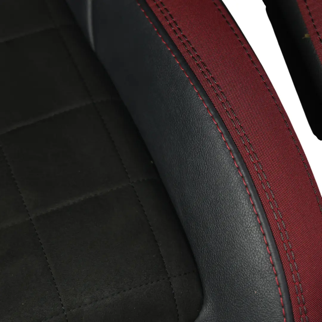 Heated Sport Seats Dinamica Leather Black Red GSE1 to Mini F56 John Cooper Works with Part number 7559947 Mini F56 John Cooper Works Heated Sport Seats Dinamica Leather Black Red GSE1 - SKU MINI-F56-JCW-SEATS-SET-DINAMICA-RED-GSE1-1 - Part number 7559947