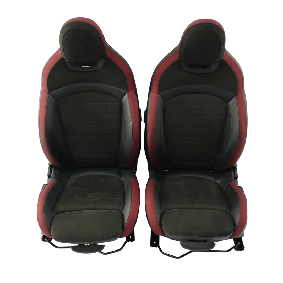 Asientos Deportivos Calefactables Cuero Negro Rojo GSE1 para Mini F56 JCW con número de pieza 7559947 Mini F56 JCW Asientos Deportivos Calefactables Cuero Negro Rojo GSE1 - SKU MINI-F56-JCW-SEATS-SET-DINAMICA-RED-GSE1-1 - Número de pieza 7559947
