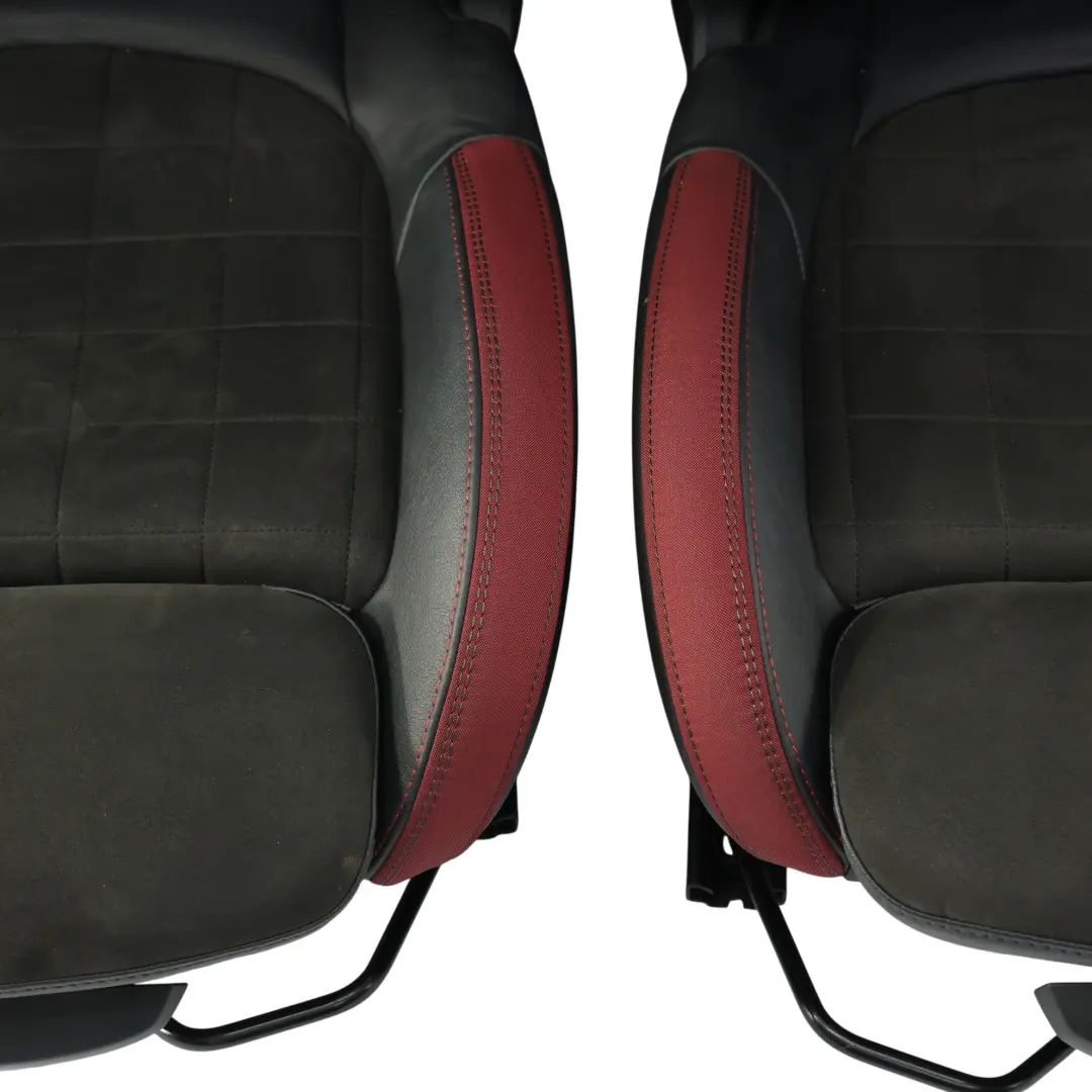 Heated Sport Seats Dinamica Leather Black Red GSE1 to Mini F56 John Cooper Works with Part number 7559947 Mini F56 John Cooper Works Heated Sport Seats Dinamica Leather Black Red GSE1 - SKU MINI-F56-JCW-SEATS-SET-DINAMICA-RED-GSE1-1 - Part number 7559947