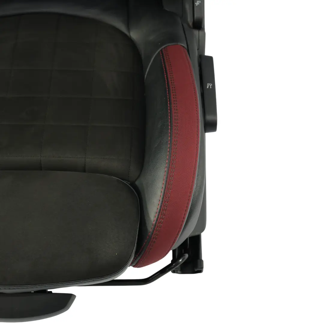 Heated Sport Seats Dinamica Leather Black Red GSE1 to Mini F56 John Cooper Works with Part number 7559947 Mini F56 John Cooper Works Heated Sport Seats Dinamica Leather Black Red GSE1 - SKU MINI-F56-JCW-SEATS-SET-DINAMICA-RED-GSE1-1 - Part number 7559947