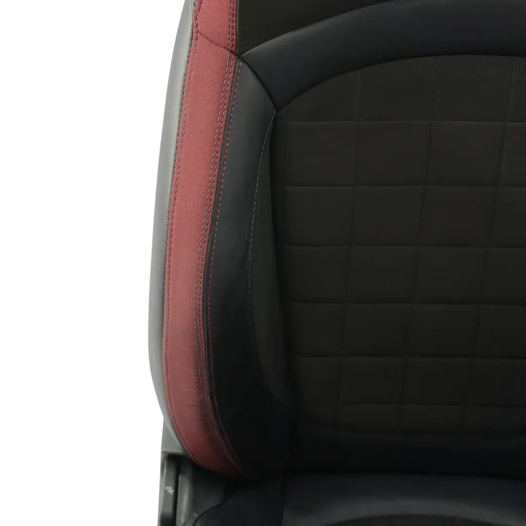 Heated Sport Seats Dinamica Leather Black Red GSE1 to Mini F56 John Cooper Works with Part number 7559947 Mini F56 John Cooper Works Heated Sport Seats Dinamica Leather Black Red GSE1 - SKU MINI-F56-JCW-SEATS-SET-DINAMICA-RED-GSE1-1 - Part number 7559947