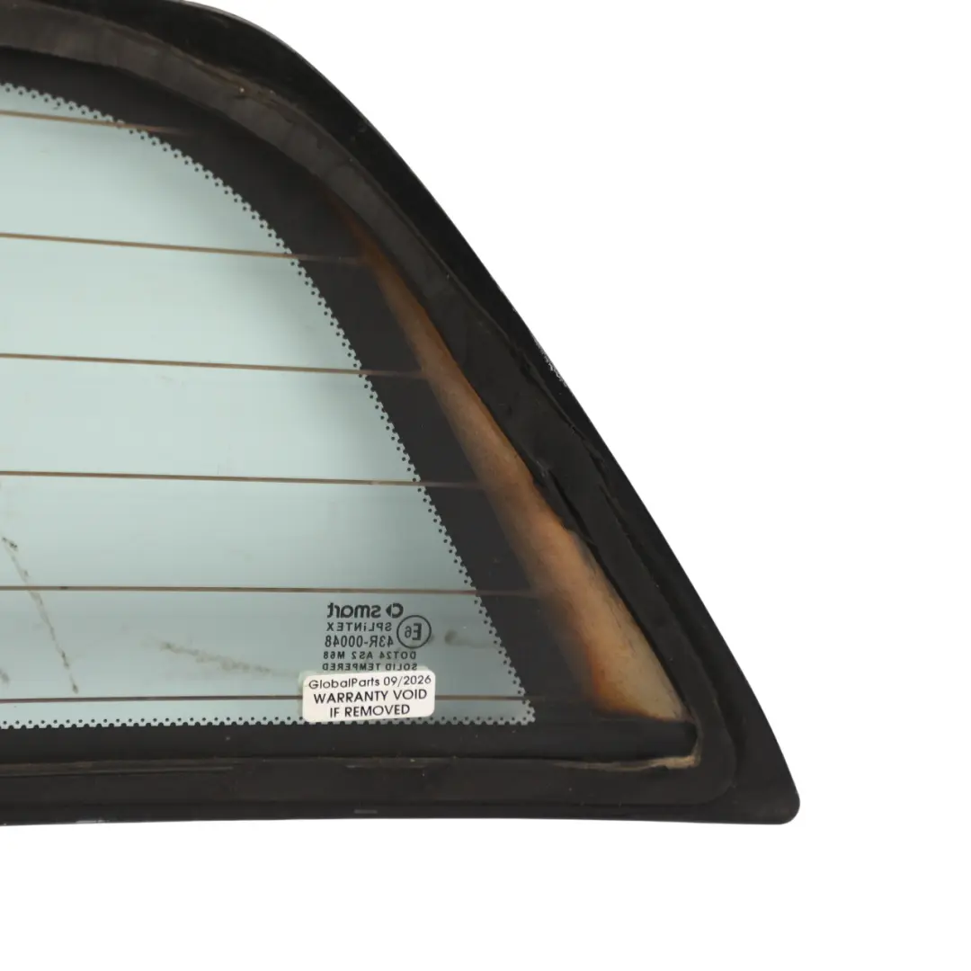 Smart W452 Rear Window Folding Top Glass Glazing AS2 - SKU Q0009342V004000000 - Part number Q0009342V004000000