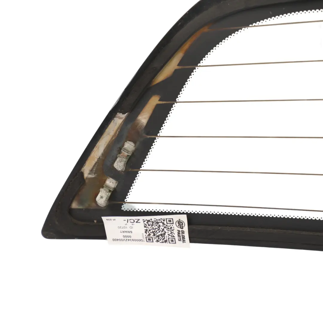 W452 Rear Window Folding Top Glass Glazing AS2 to Smart with Part number Q0009342V004000000 Smart W452 Rear Window Folding Top Glass Glazing AS2 - SKU Q0009342V004000000 - Part number Q0009342V004000000