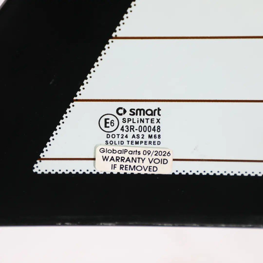 W452 Rear Window Folding Top Glass Glazing AS2 to Smart with Part number Q0009342V004000000 Smart W452 Rear Window Folding Top Glass Glazing AS2 - SKU Q0009342V004000000 - Part number Q0009342V004000000