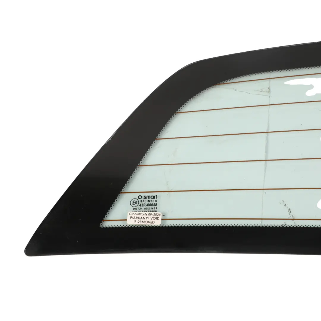 W452 Rear Window Folding Top Glass Glazing AS2 to Smart with Part number Q0009342V004000000 Smart W452 Rear Window Folding Top Glass Glazing AS2 - SKU Q0009342V004000000 - Part number Q0009342V004000000