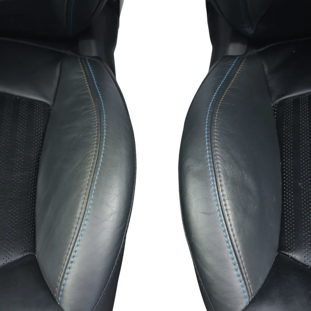 Mini Cooper R56 Front Sports Seats Half Leather Sofa Set Kit Carbon Black - SKU R56-LCI-SEATS-SPORT-LEATHER-SET-T8N2 - Part number R56-LCI-SEATS-SPORT-LEATHER-SET-T8N2